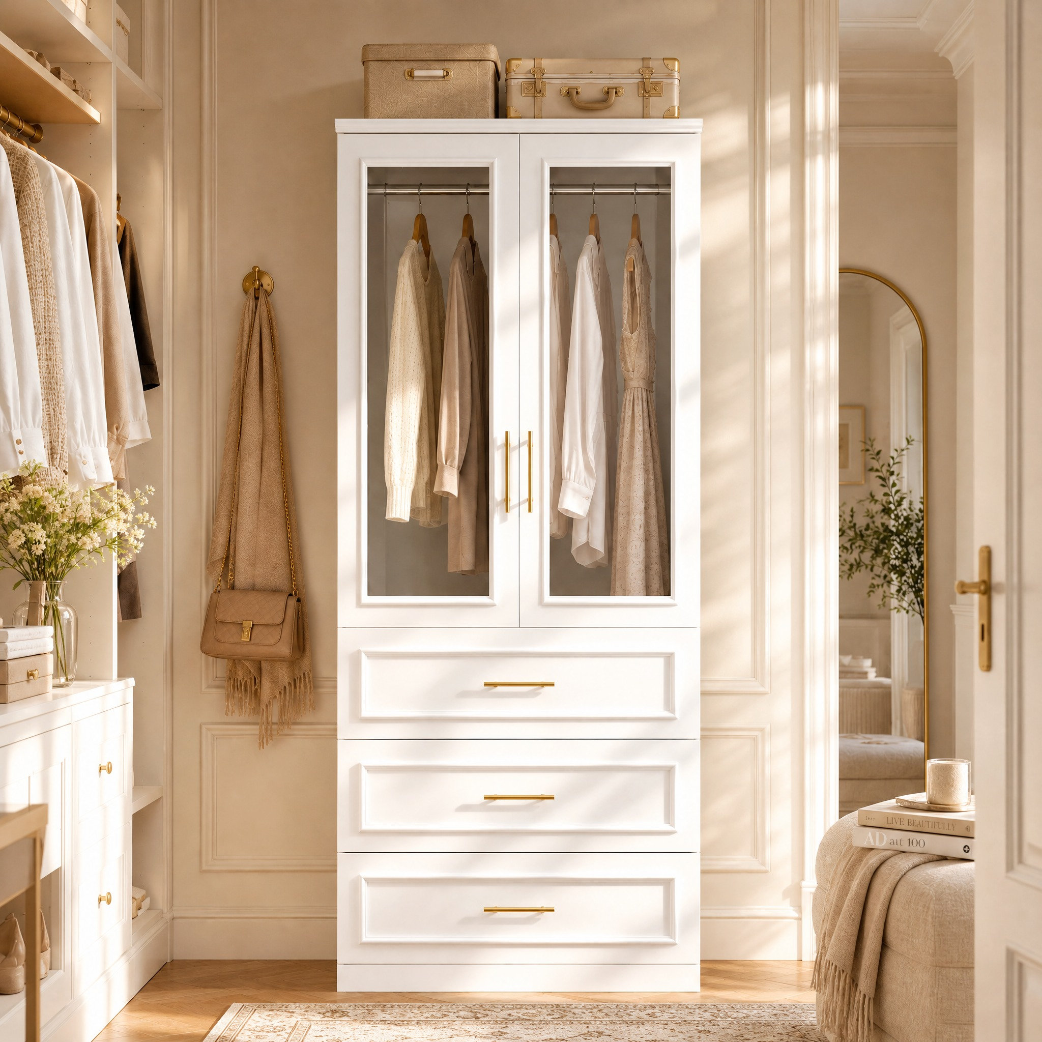 Abbate+2-Door+3-Drawer+Wood+